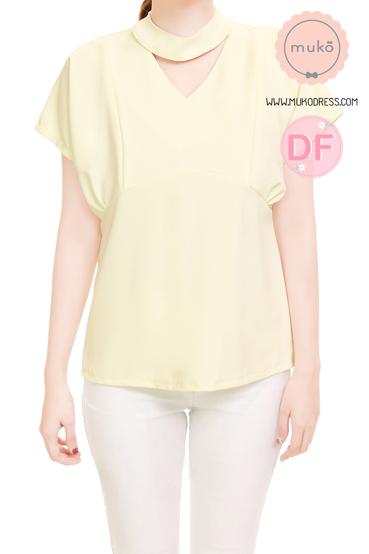 Muko Paris เสื้อคลุมท้อง เปิดให้นม BSL15-011DF สีเหลืองอ่อน