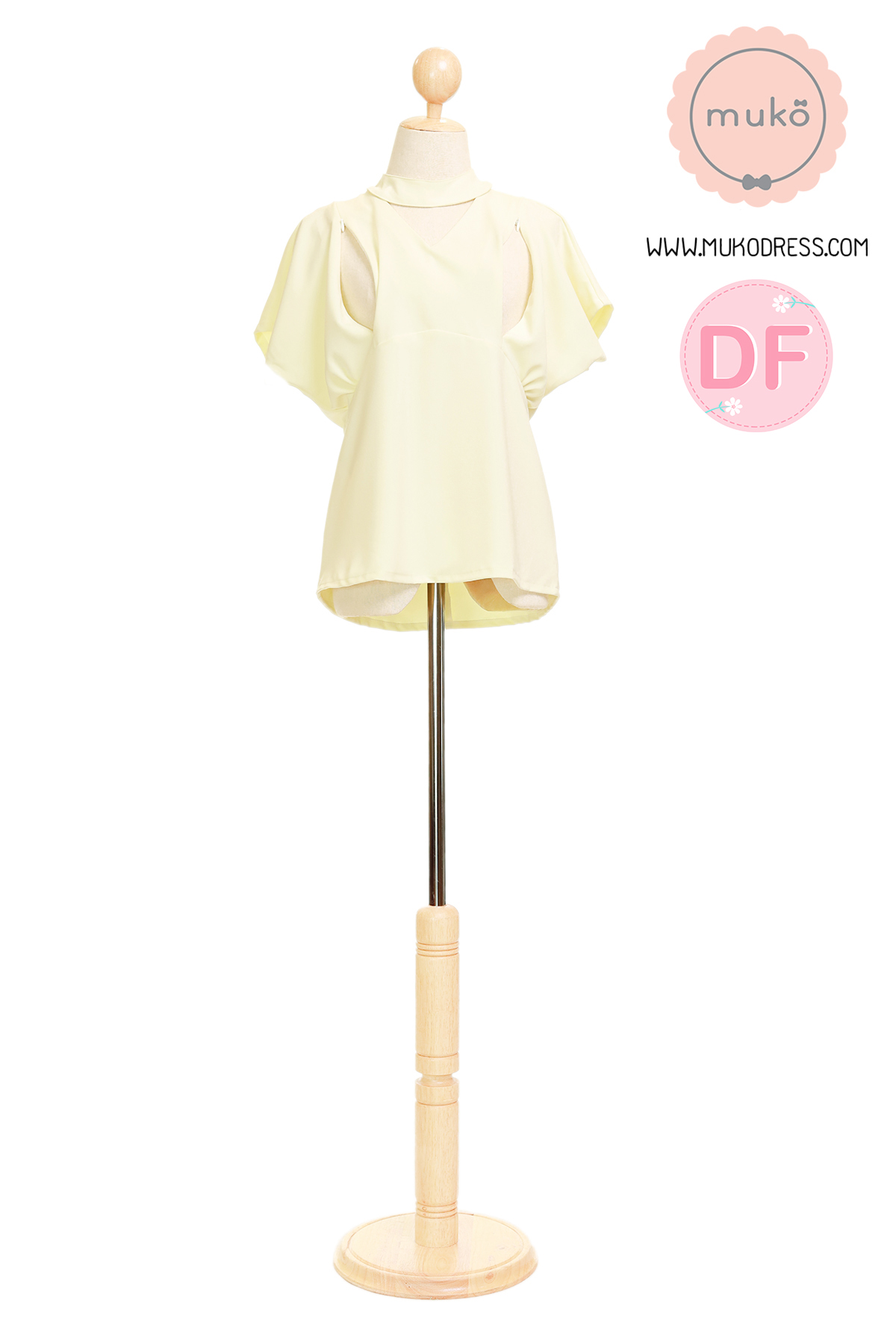 Muko Paris เสื้อคลุมท้อง เปิดให้นม BSL15-011DF สีเหลืองอ่อน