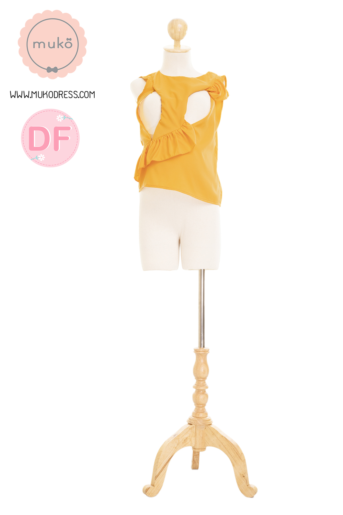 Muko Kayla เสื้อเปิดให้นม BSL17-008DF เหลืองมัสตาร์ด Muko Kayla เสื้อเปิดให้นม BSL17-008DF เหลืองมัสตาร์ด