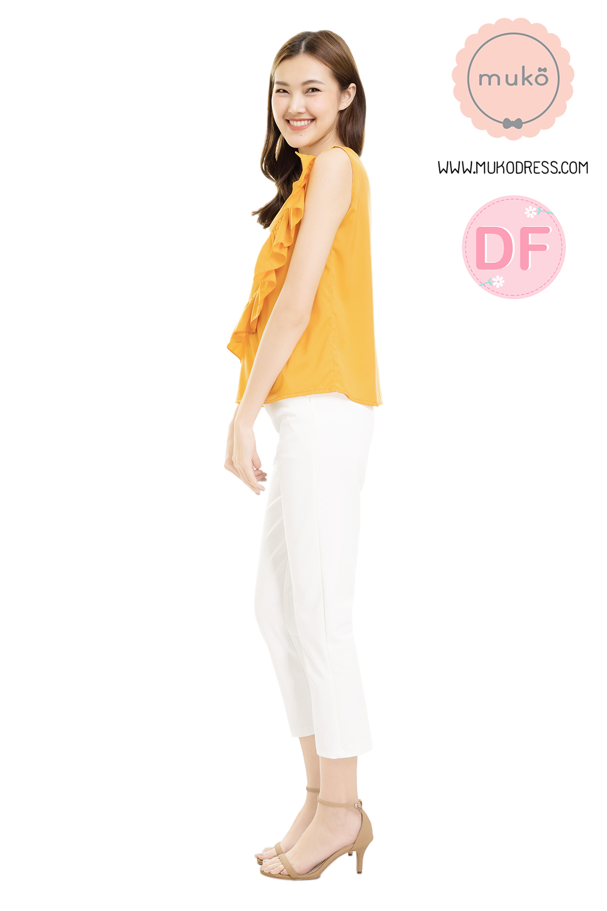 Muko Kayla เสื้อเปิดให้นม BSL17-008DF เหลืองมัสตาร์ด Muko Kayla เสื้อเปิดให้นม BSL17-008DF เหลืองมัสตาร์ด