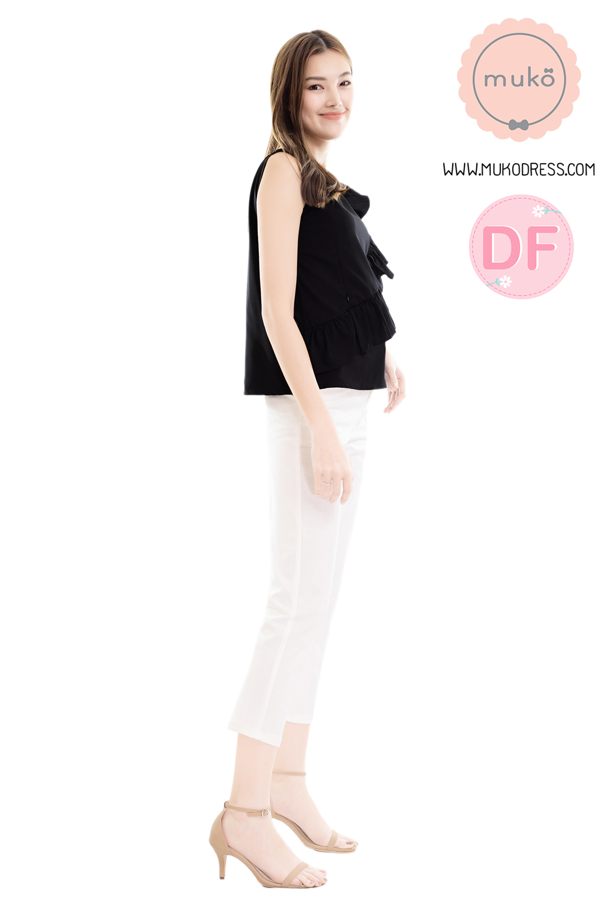 Muko Kayla เสื้อเปิดให้นม BSL17-009DF ดำ Muko Kayla เสื้อเปิดให้นม BSL17-009DF ดำ