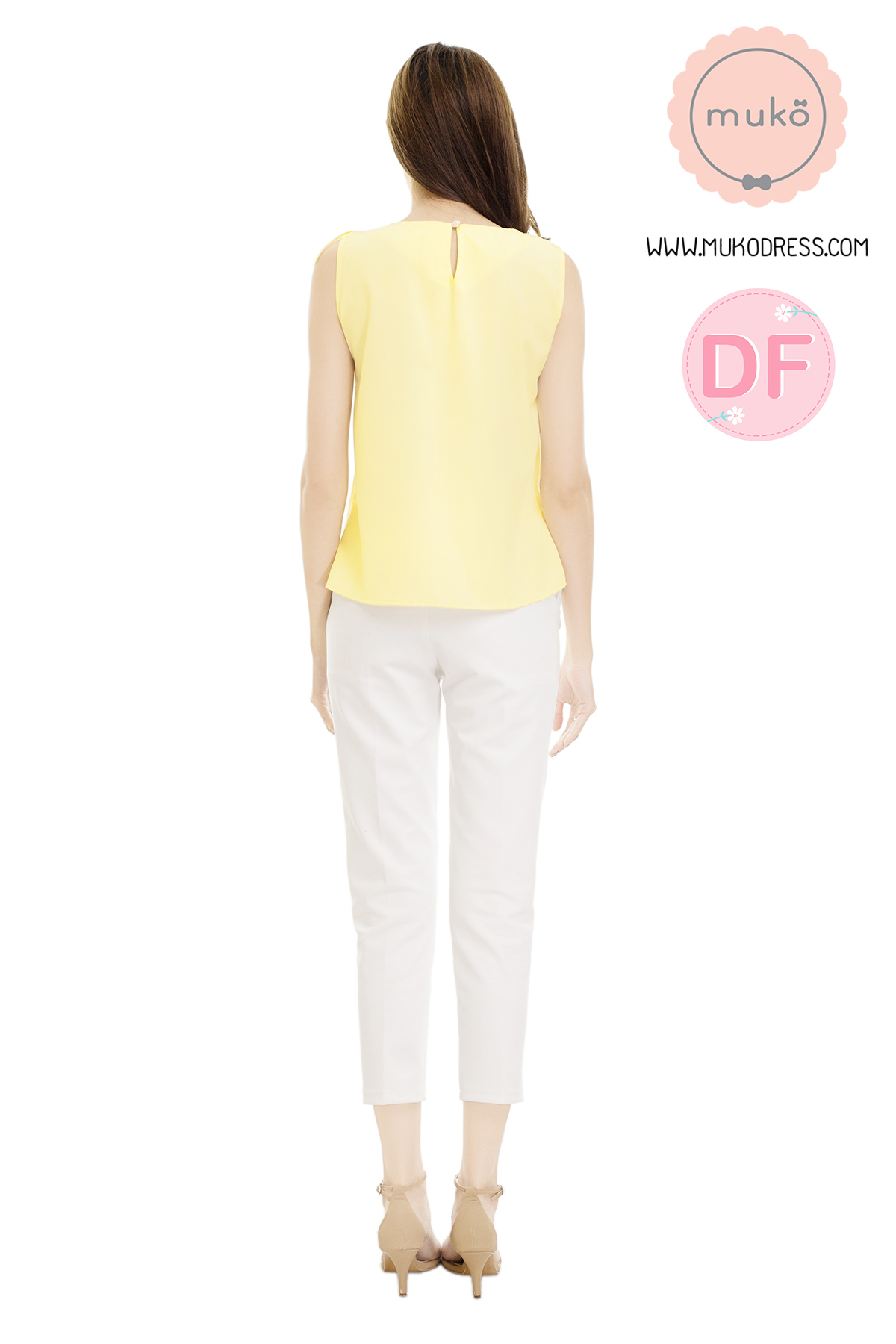 Muko Kayla เสื้อเปิดให้นม BSL17-002DF เหลืองนม Muko Kayla เสื้อเปิดให้นม BSL17-002DF เหลืองนม