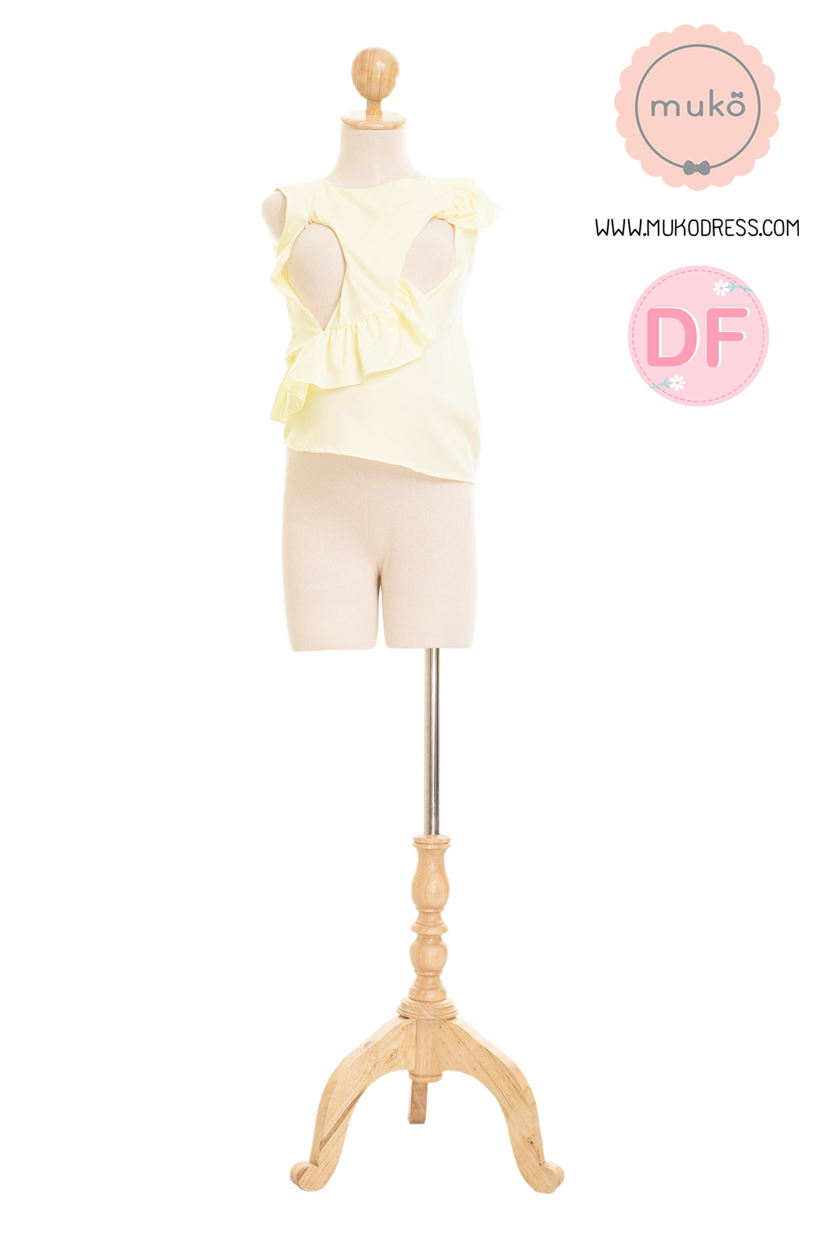 Muko Kayla เสื้อเปิดให้นม BSL17-004DF เหลืองอ่อน