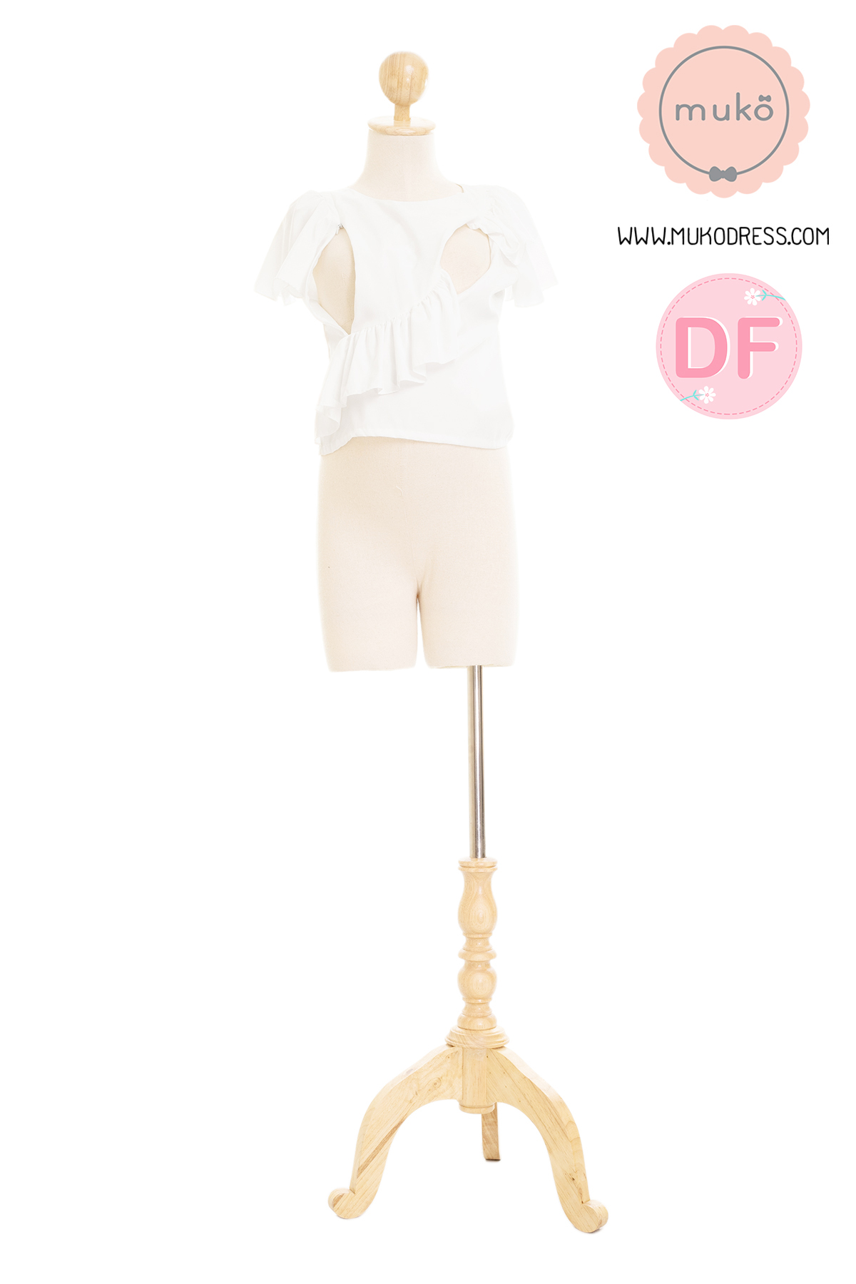 Muko Kaylie เสื้อเปิดให้นม BSL19-005DF ขาว