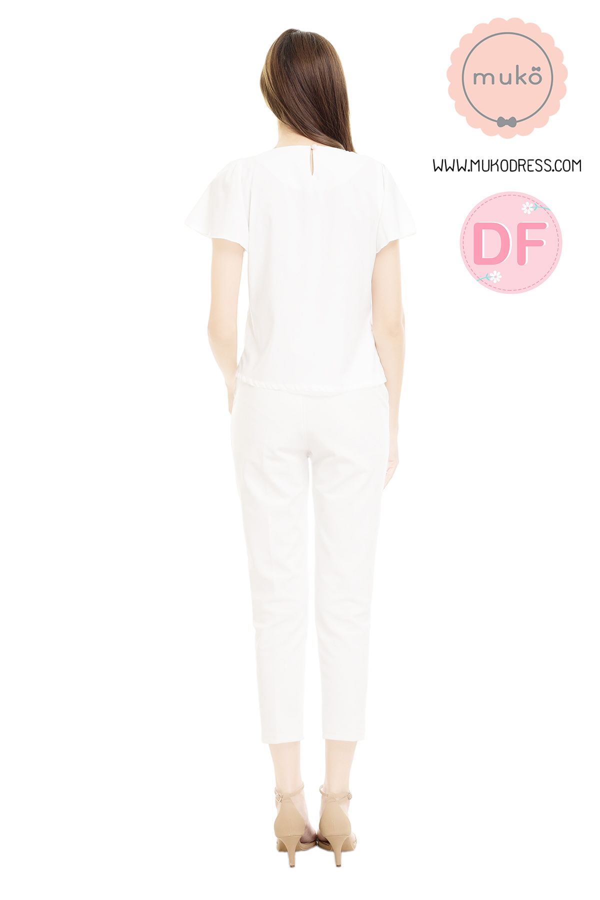 Muko Kaylie เสื้อเปิดให้นม BSL19-005DF ขาว