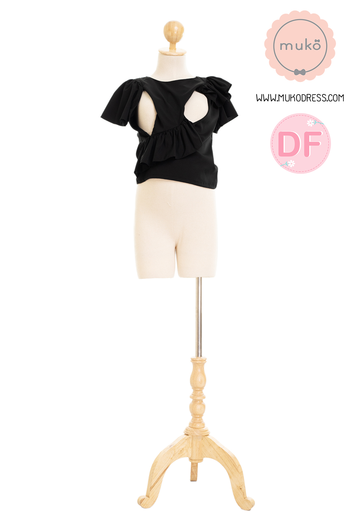 Muko Kaylie เสื้อเปิดให้นม BSL19-004DF ดำ
