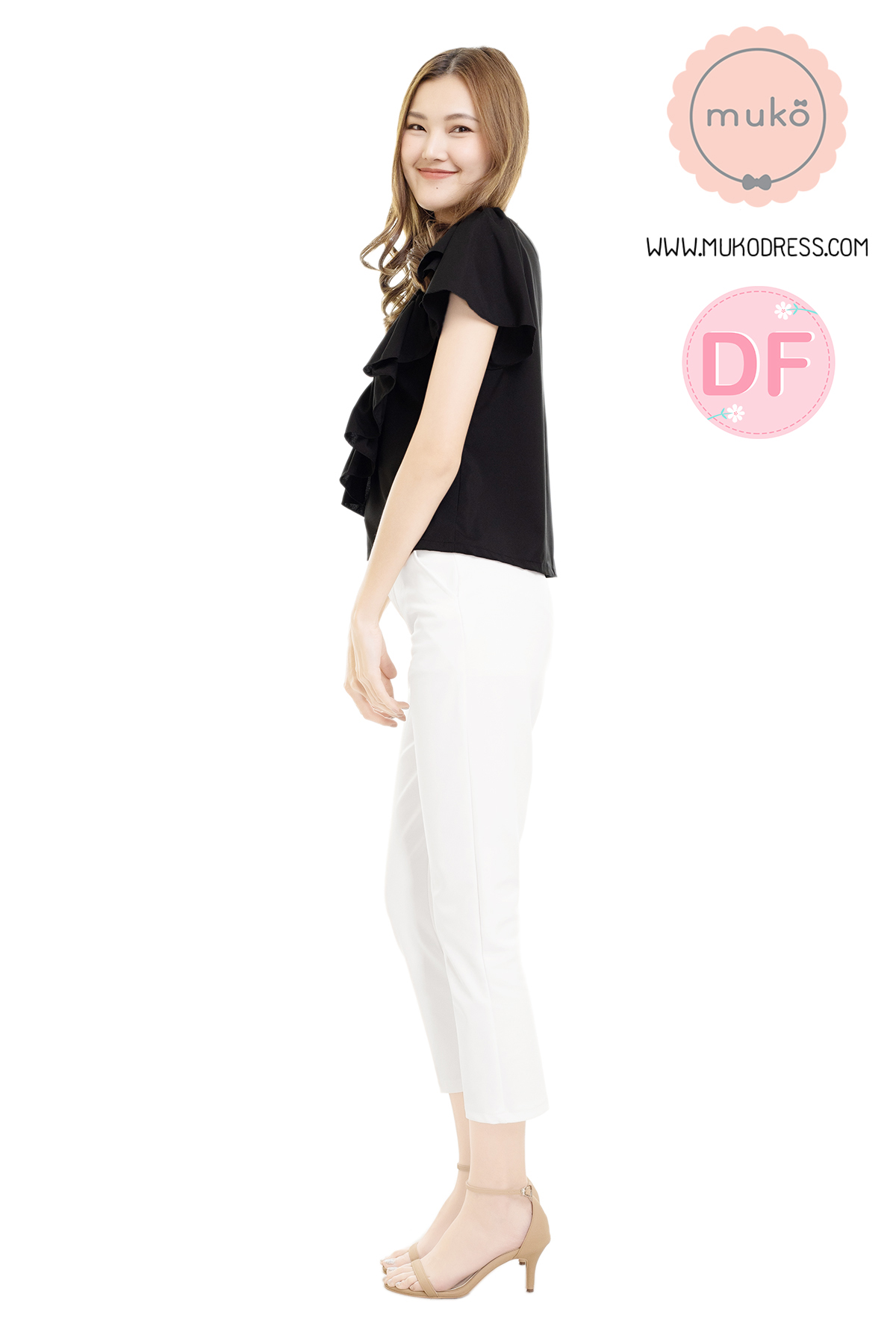 Muko Kaylie เสื้อเปิดให้นม BSL19-004DF ดำ