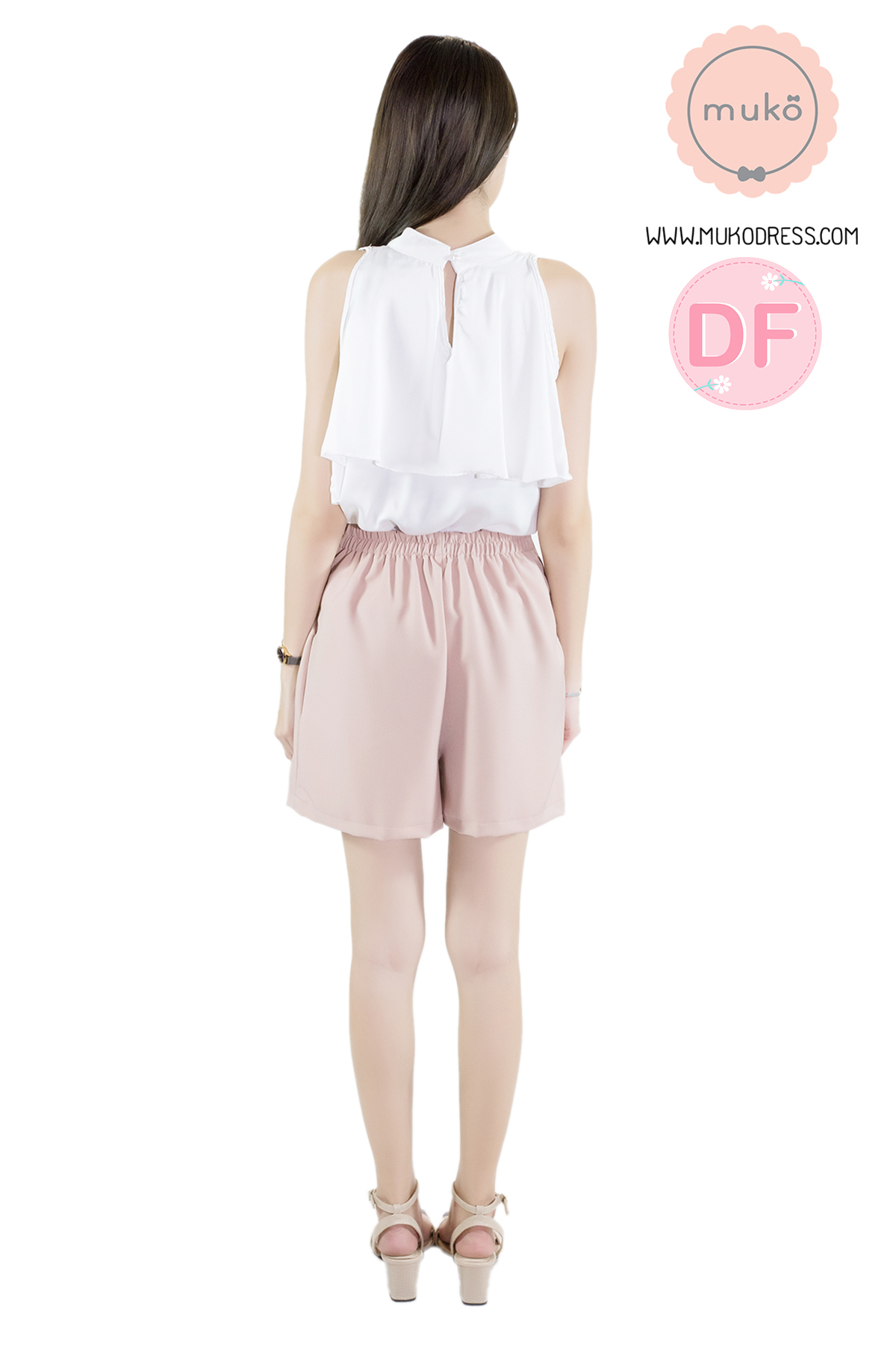 Muko Elle กางเกงขาสั้นตรง ( หลังคลอด ) BS01-007M DF สีนู๊ด Muko Elle กางเกงขาสั้นตรง ( หลังคลอด ) BS01-007M DF สีนู๊ด