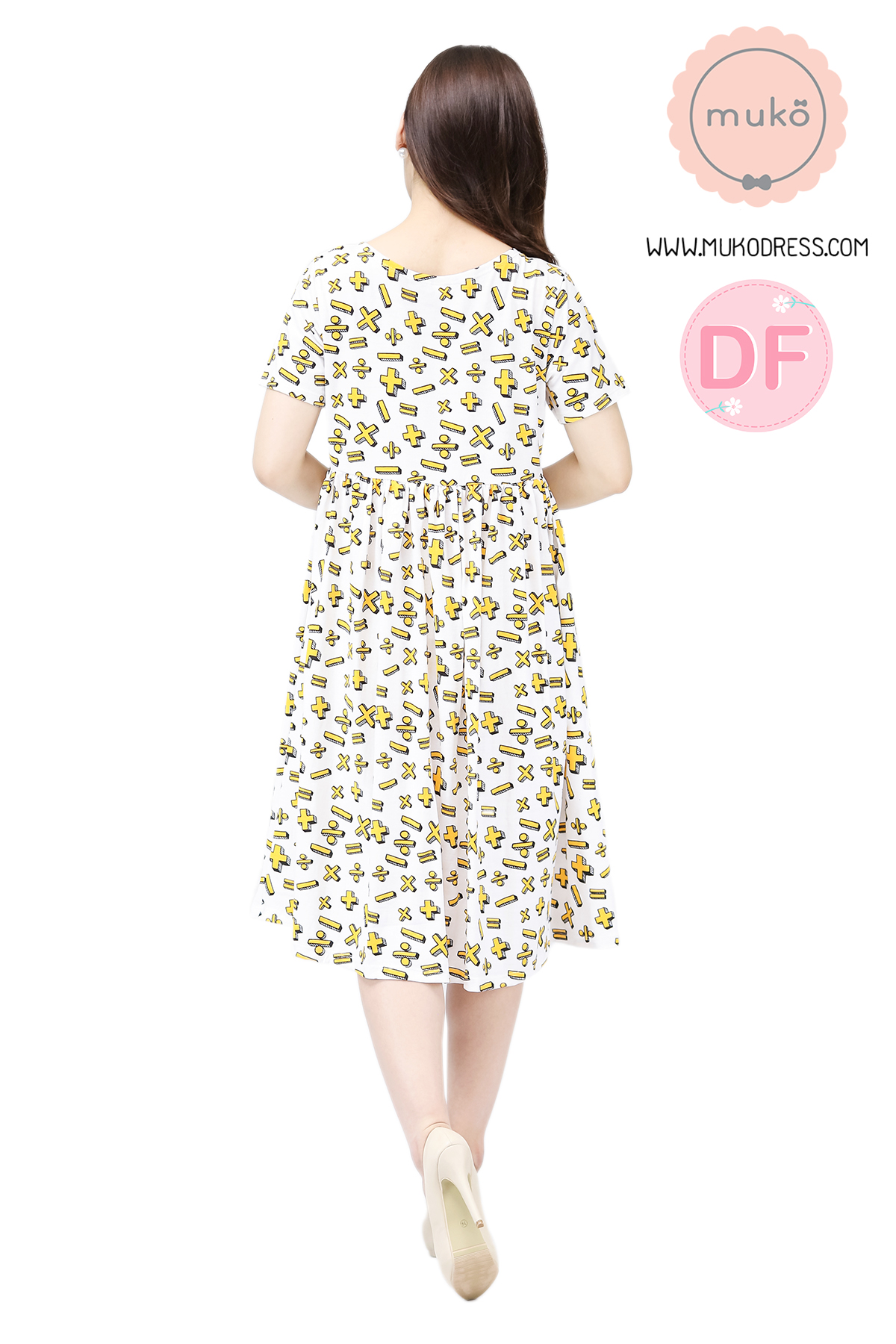 Muko Sweet Paula เดรสให้นม คลุมท้อง DC03-031DF ขายลายเครื่องหมาย Muko Sweet Paula เดรสให้นม คลุมท้อง DC03-031DF ขายลายเครื่องหมาย