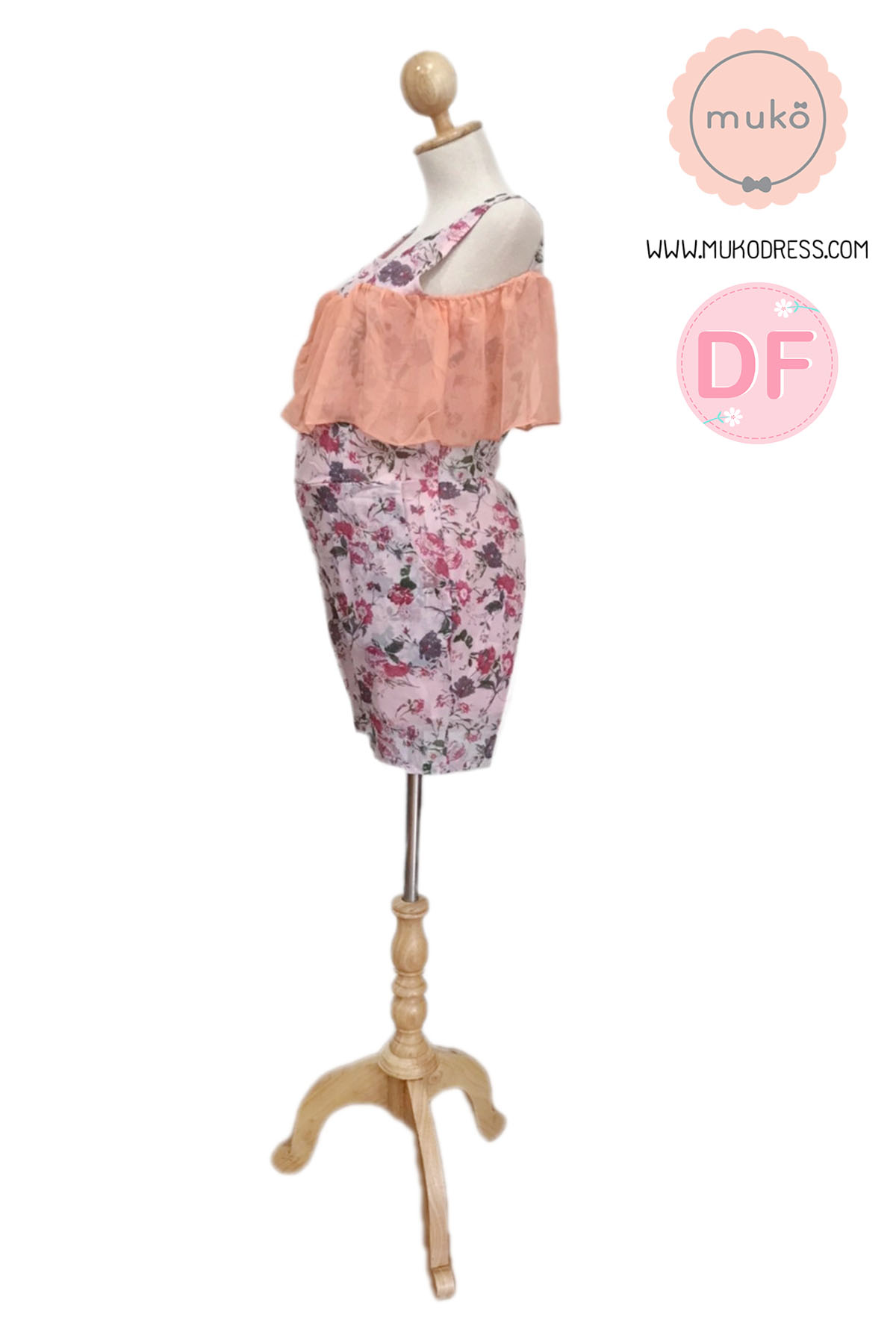 Muko Jeanne จั้มสูท เปิดให้นม คลุมท้อง JS01-006DF ชมพูดอกม่วง Muko Jeanne จั้มสูท เปิดให้นม คลุมท้อง JS01-006DF ชมพูดอกม่วง