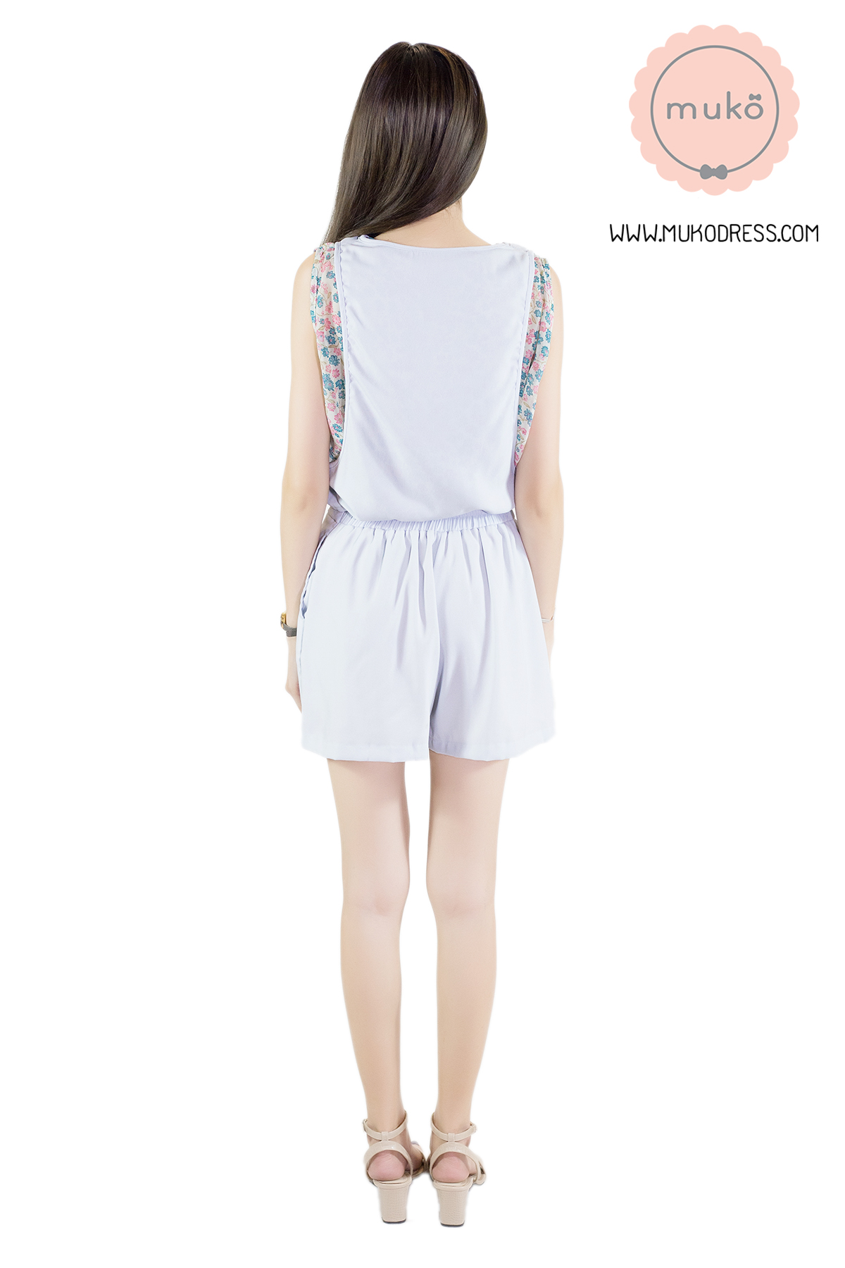 Muko Alice ชุดเซต เสื้อเปิดให้นม SS01-015 สีฟ้าดอกฟ้า