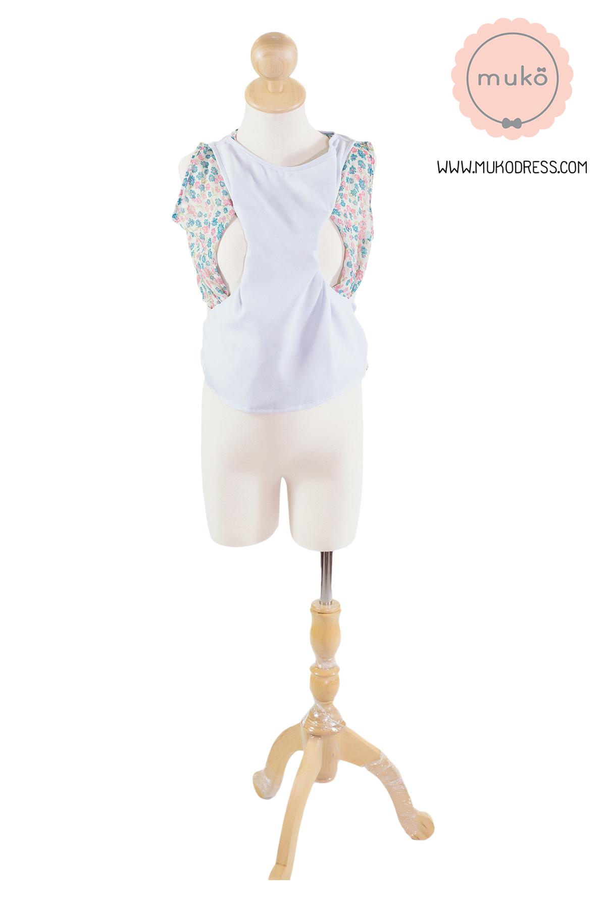 Muko Alice ชุดเซต เสื้อเปิดให้นม SS01-015 สีฟ้าดอกฟ้า
