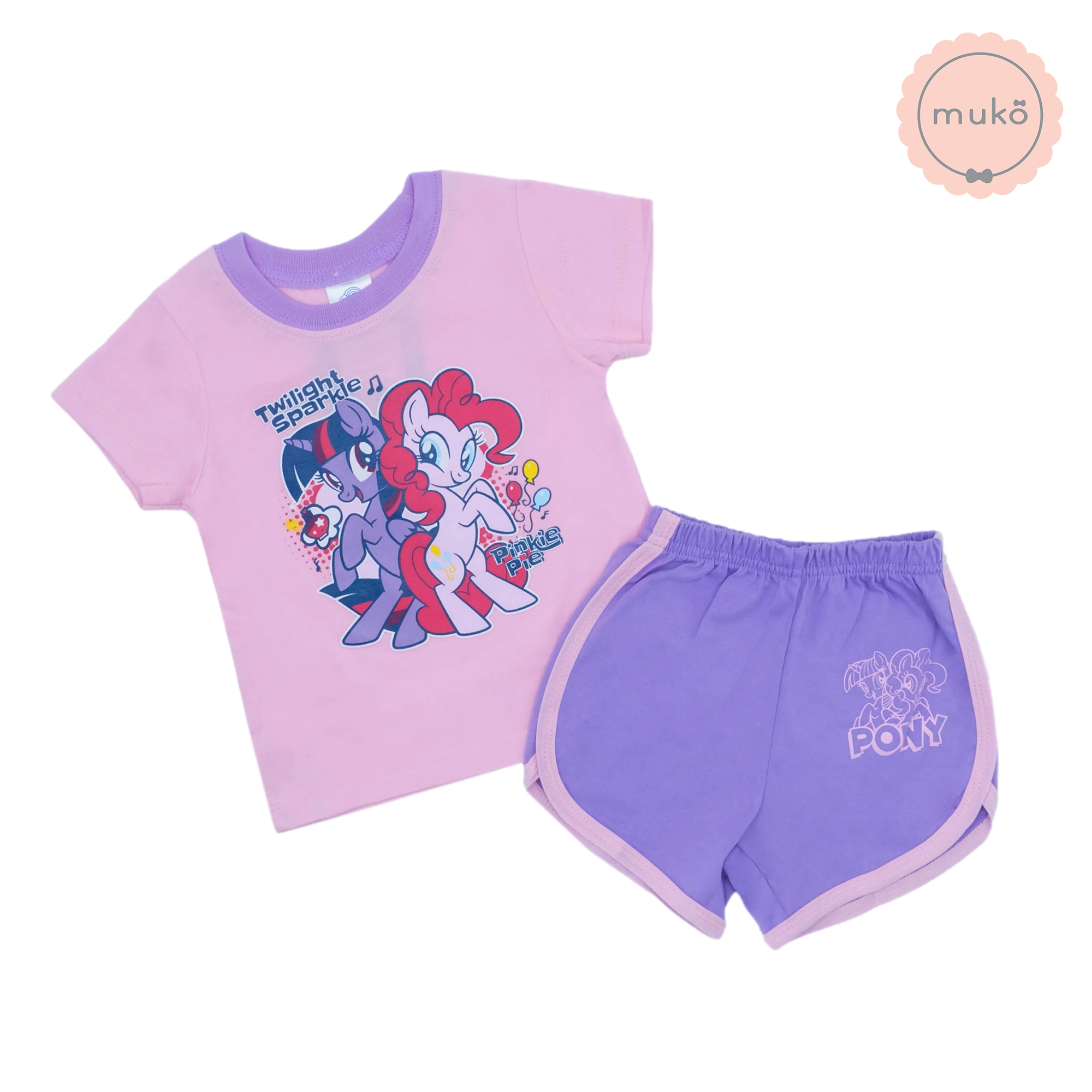 ชุดเบบี้ 3-6 เดือน แขนสั้น-ขาสั้น (S=70) MLP017-01-L-Lavender S ลายโพนี่ โพนี่ Pony Pony