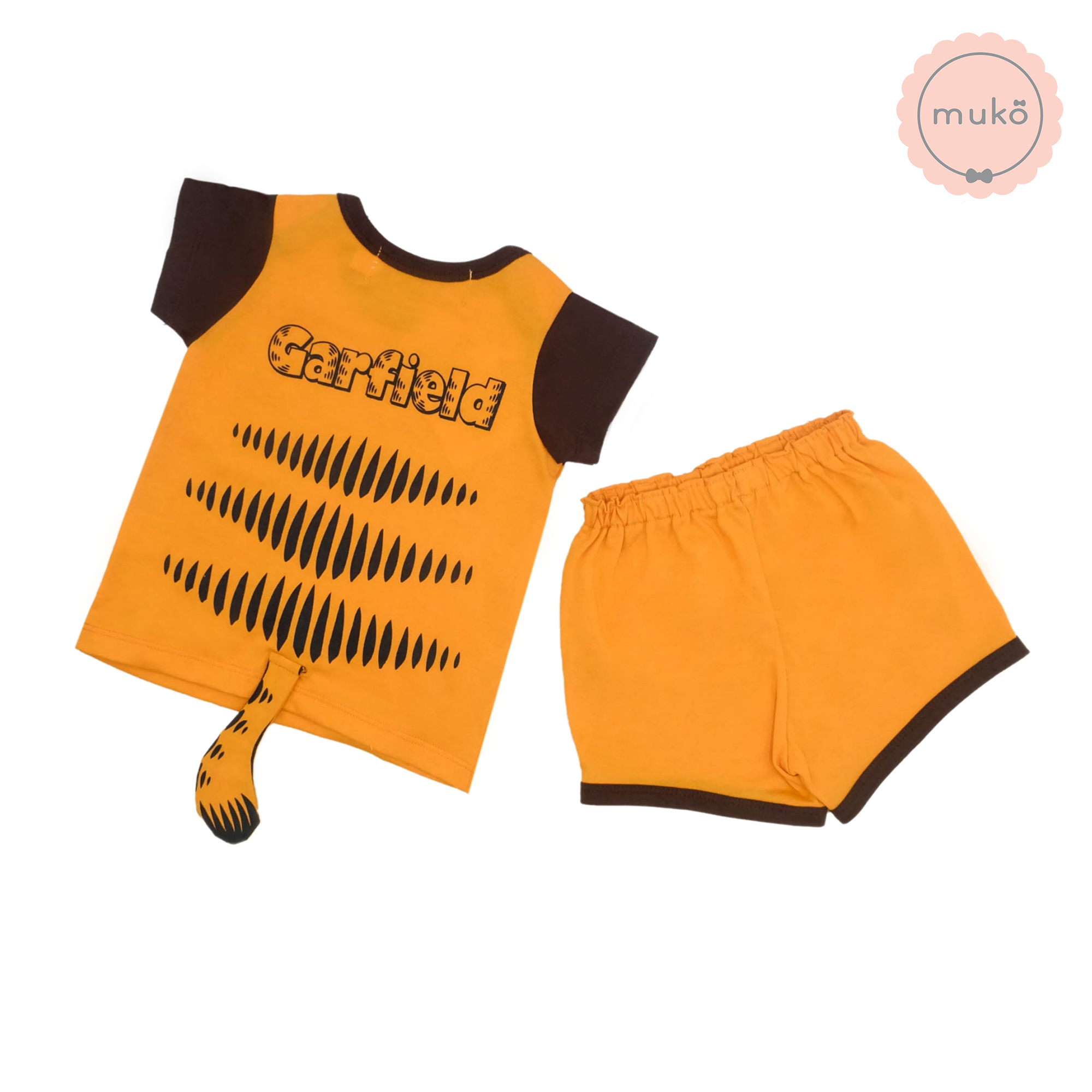 ชุดเบบี้ 3-6 เดือน แขนสั้น-ขาสั้น (S=70) MGF047-32-L-Orange S ลายกาฟิวส์ Garfield