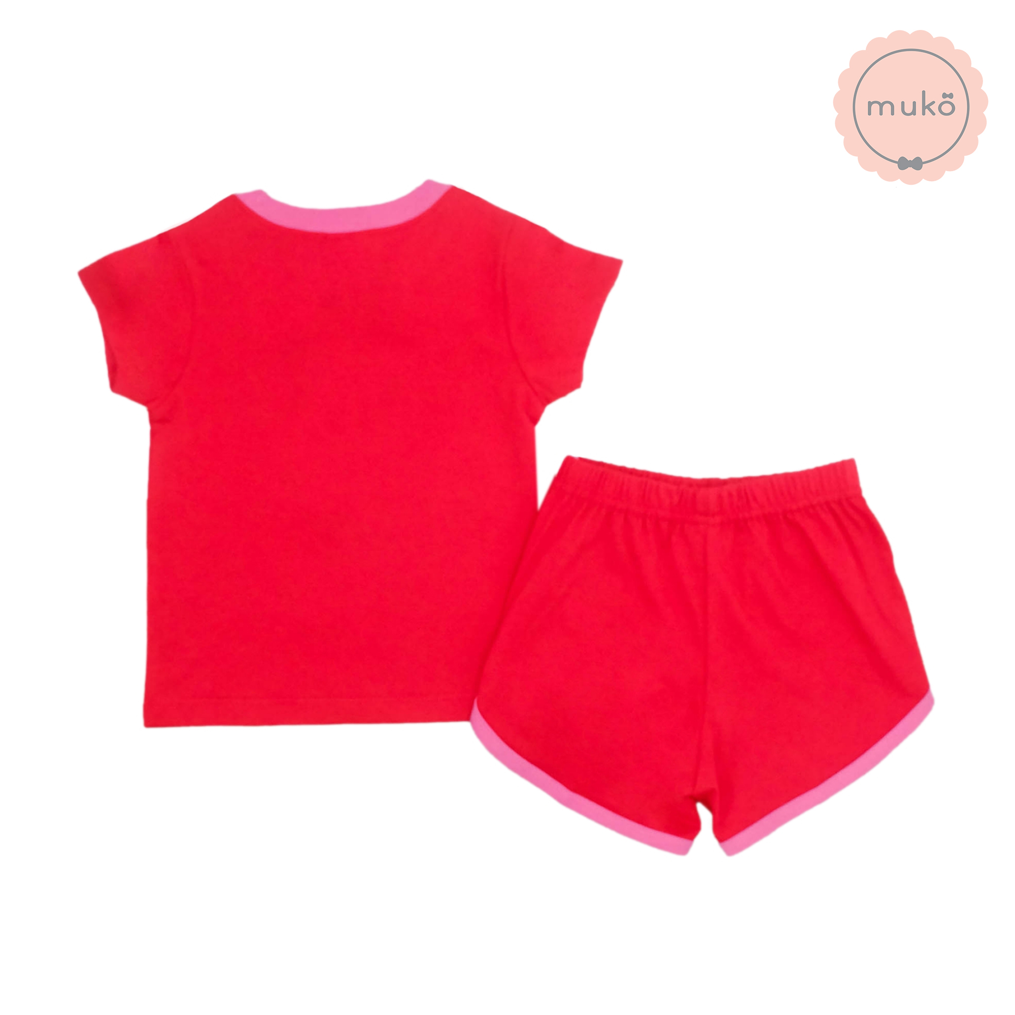 ชุดเบบี้ 3-6 เดือน แขนสั้น-ขาสั้น (S=70) DMK017-13-L-Red S ลายมินนี่ เมาส์ Minnie Mouse