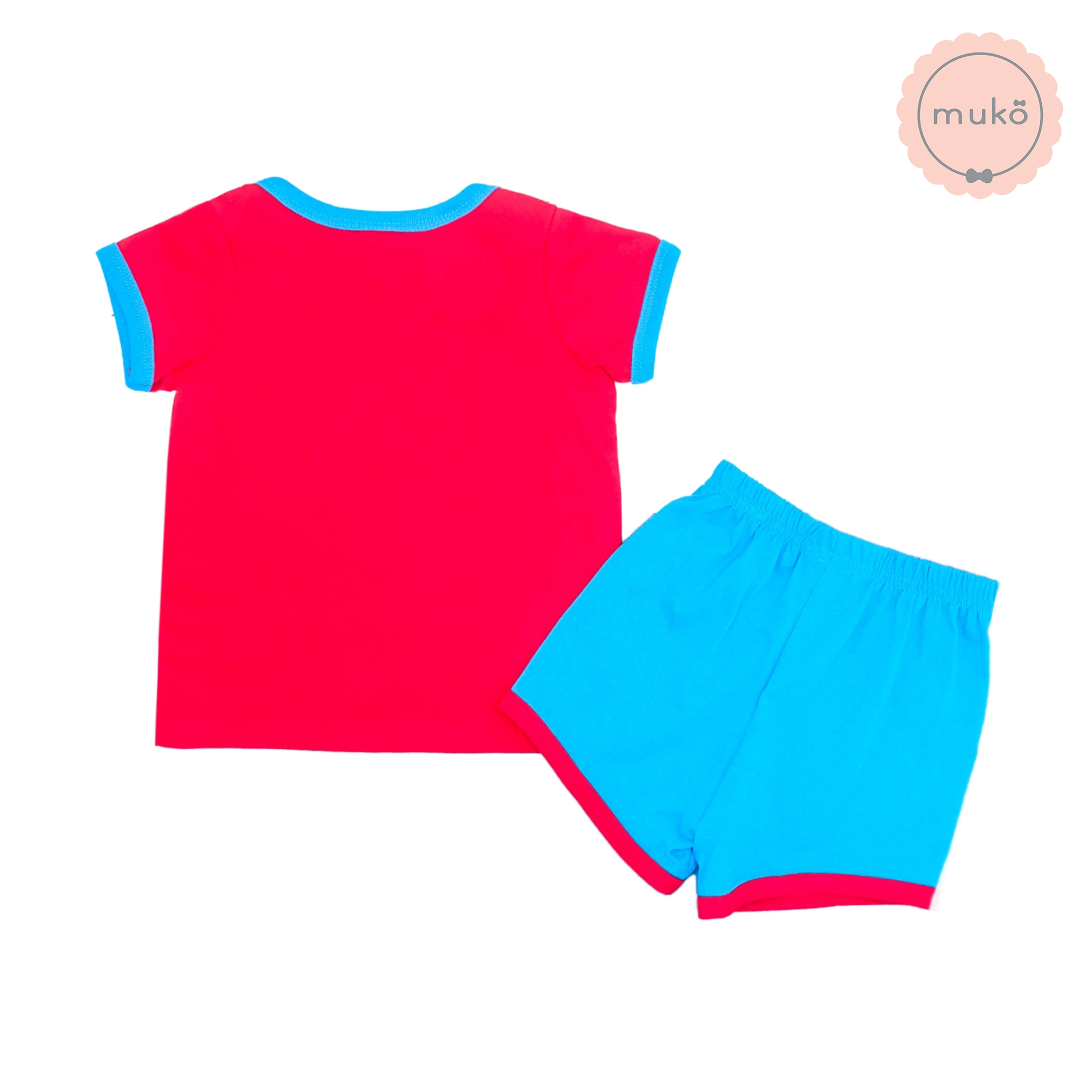ชุดเบบี้ 12-24 เดือน แขนสั้น-ขาสั้น (L=90) ADC017-185-L-Red L ลายโดเรม่อน Doraemon