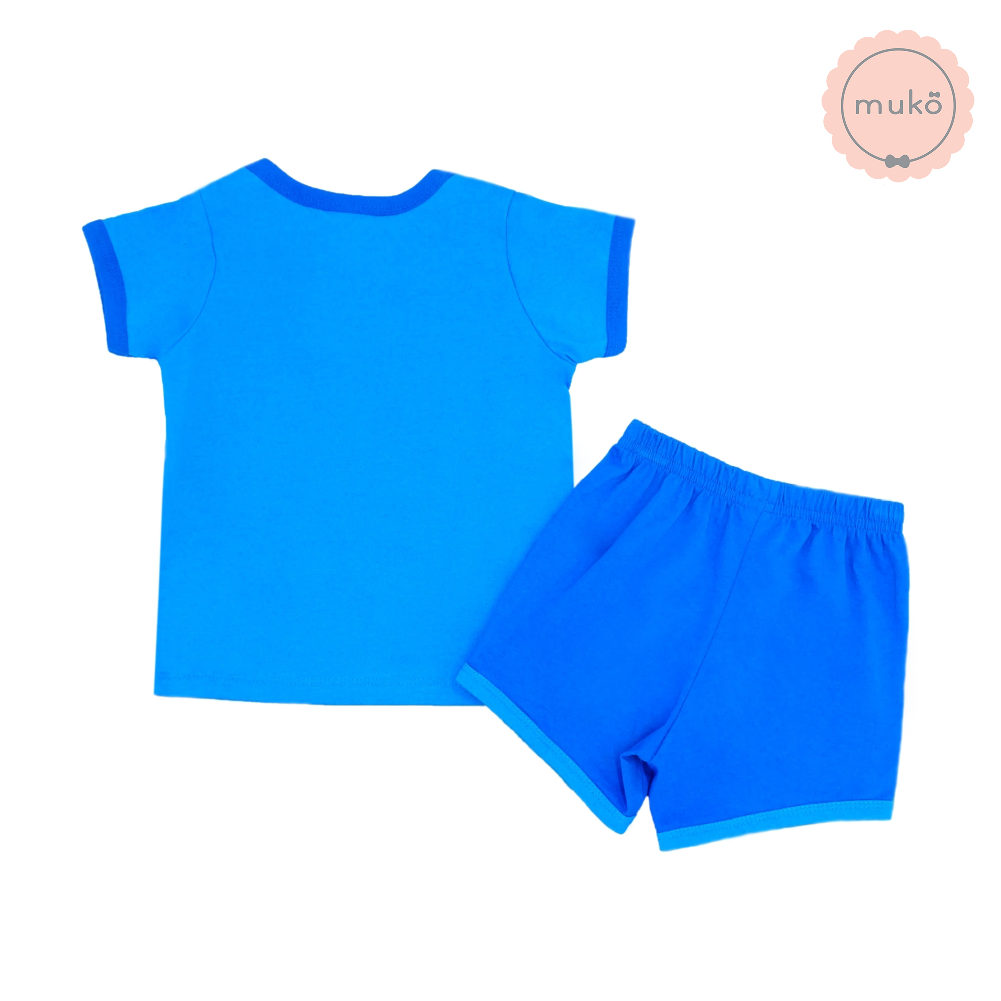 ชุดเบบี้ 3-6 เดือน แขนสั้น-ขาสั้น (S=70) ADC017-185-L-Blue S ลายโดเรม่อน Doraemon