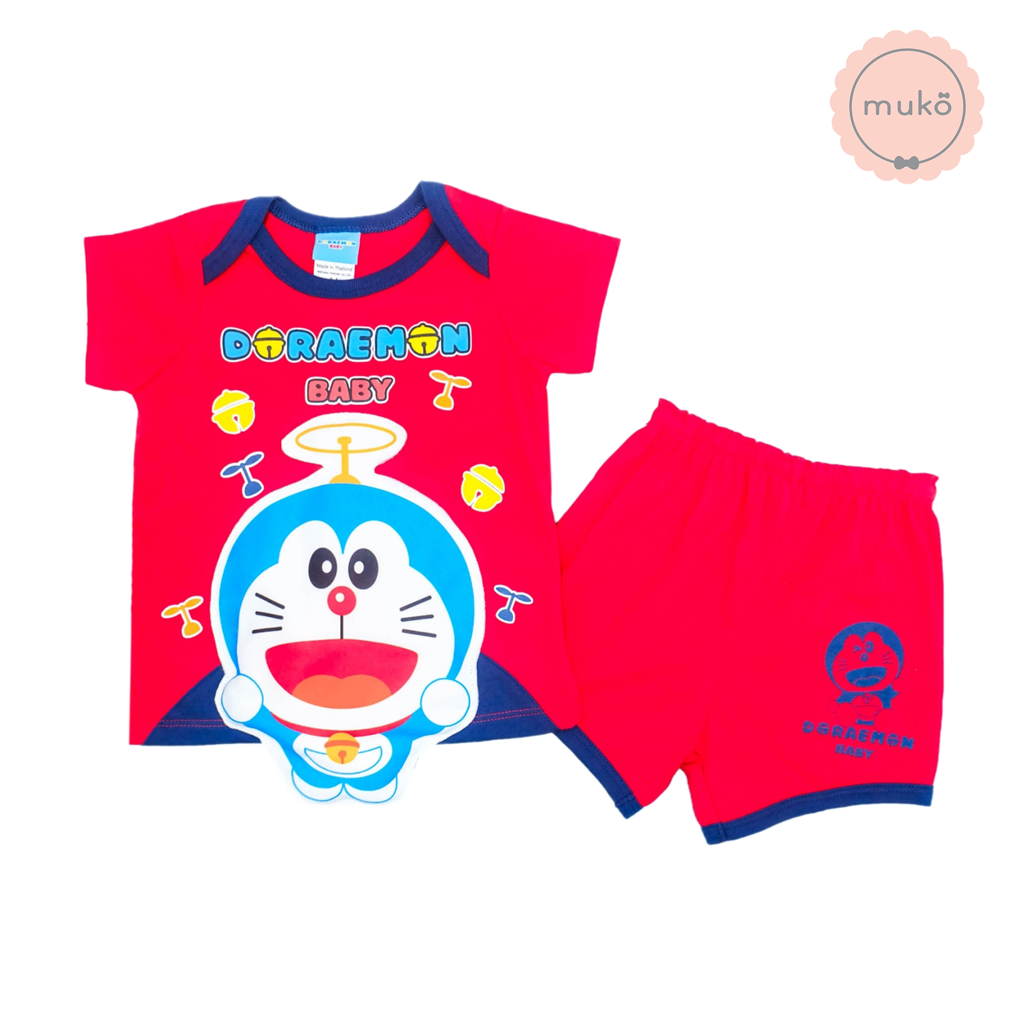 ชุดเบบี้ 3-6 เดือน แขนสั้น-ขาสั้น (S=70) ADC047-40-L-Red S ลายโดเรม่อน Doraemon ชุดเบบี้ 3-6 เดือน แขนสั้น-ขาสั้น (S=70) ADC047-40-L-Red S ลายโดเรม่อน Doraemon