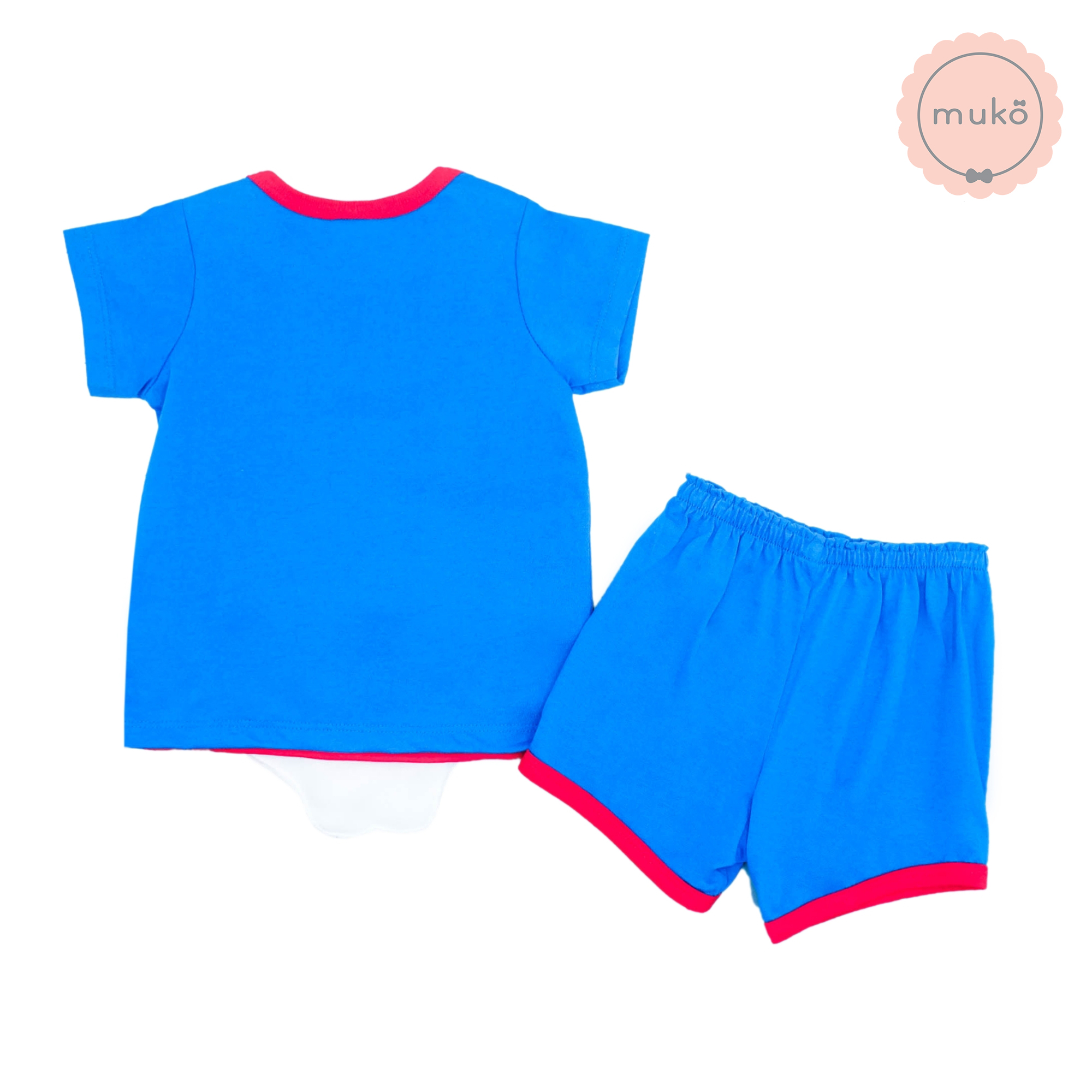 ชุดเบบี้ 3-6 เดือน แขนสั้น-ขาสั้น (S=70) ADC047-40-L-Midnight Blue S ลายโดเรม่อน Doraemon