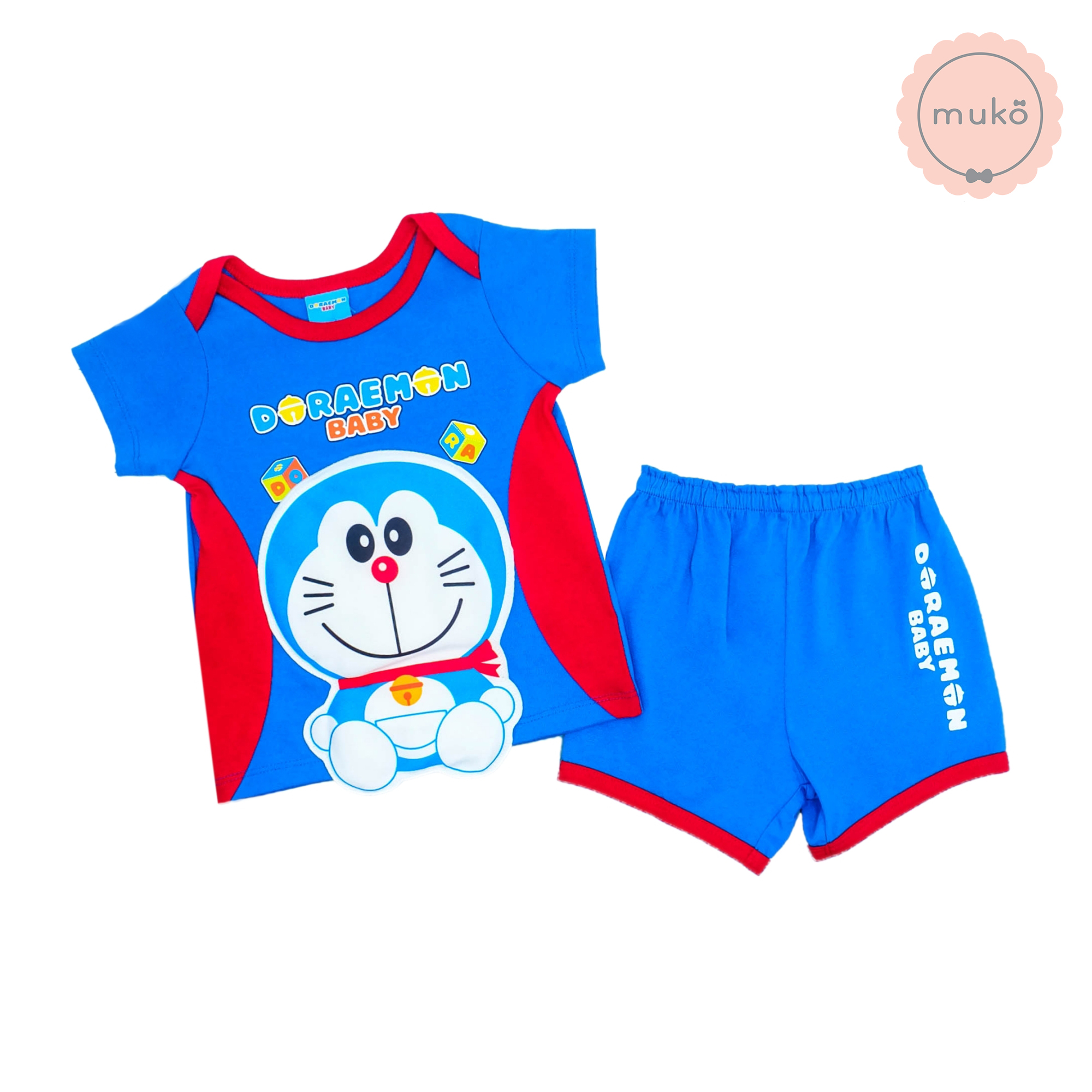 ชุดเบบี้ 3-6 เดือน แขนสั้น-ขาสั้น (S=70) ADC047-41-L-Midnight Blue S ลายโดเรม่อน Doraemon