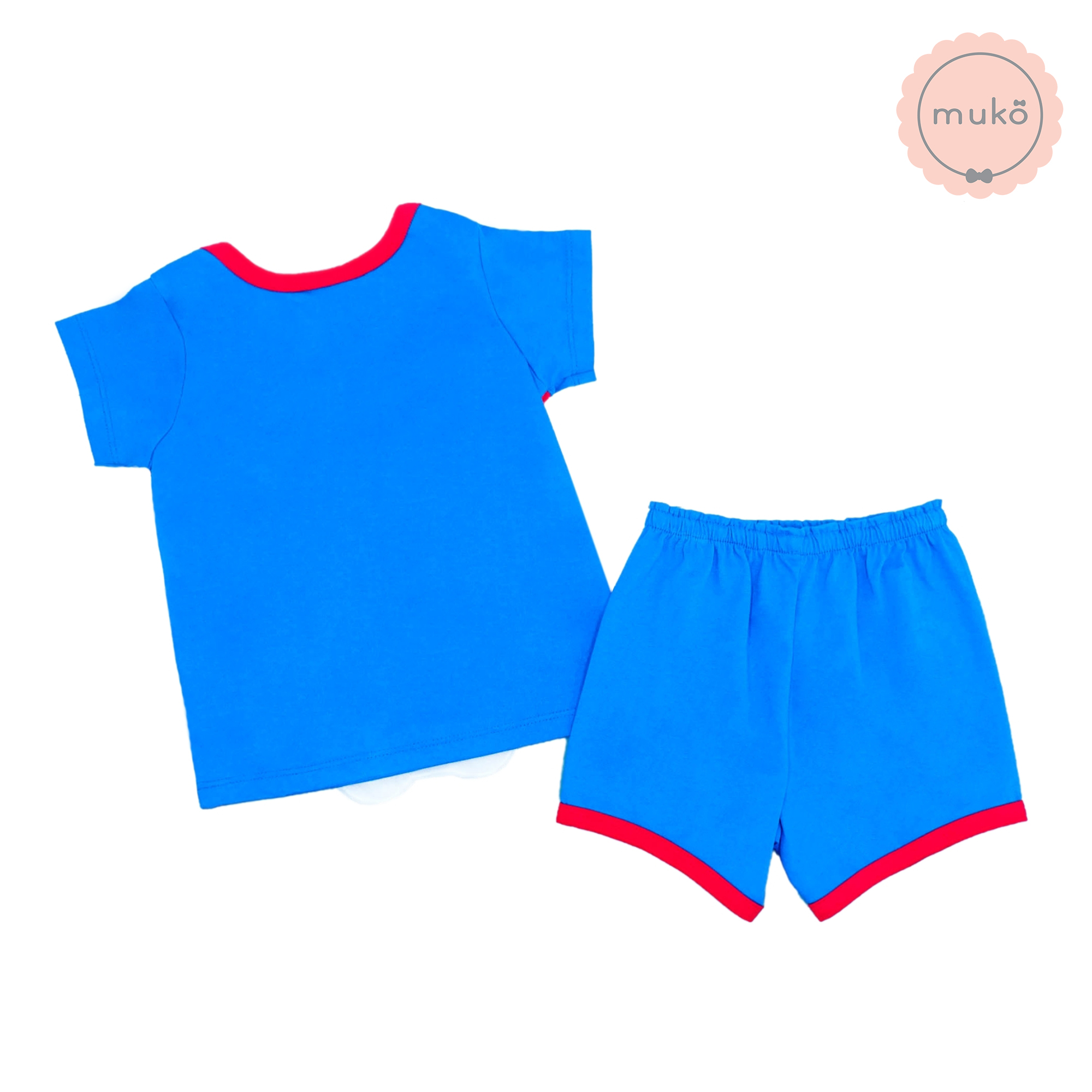 ชุดเบบี้ 3-6 เดือน แขนสั้น-ขาสั้น (S=70) ADC047-41-L-Midnight Blue S ลายโดเรม่อน Doraemon