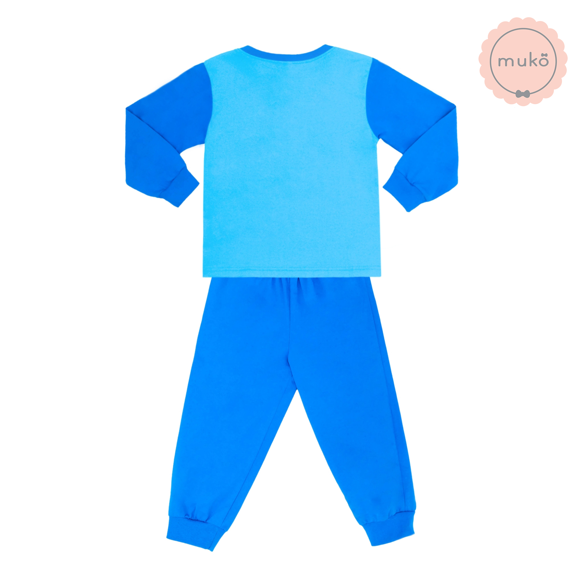 ชุดเด็ก 2-3 ขวบ แขนยาว-ขายาว (Size 3) MLP127-16-3-Blue 3 ลาย โพนี่โพนี่ Pony สีฟ้า(แขนสีฟ้าเข้ม)