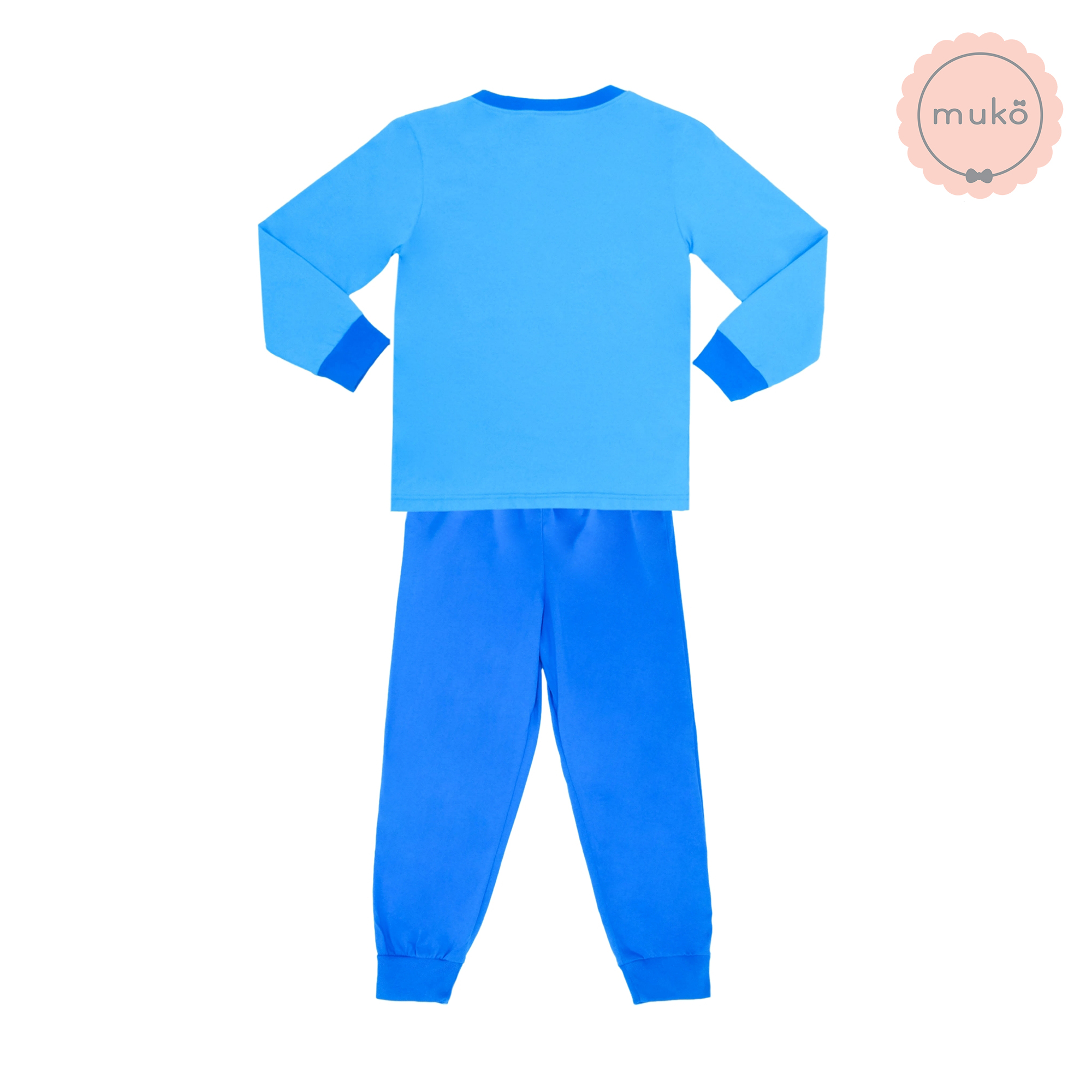 ชุดเด็ก 6-7 ขวบ แขนยาว-ขายาว (Size L) MLP127-17-XL-Blue L ลาย โพนี่โพนี่ Pony สีฟ้า(Hello Summer)