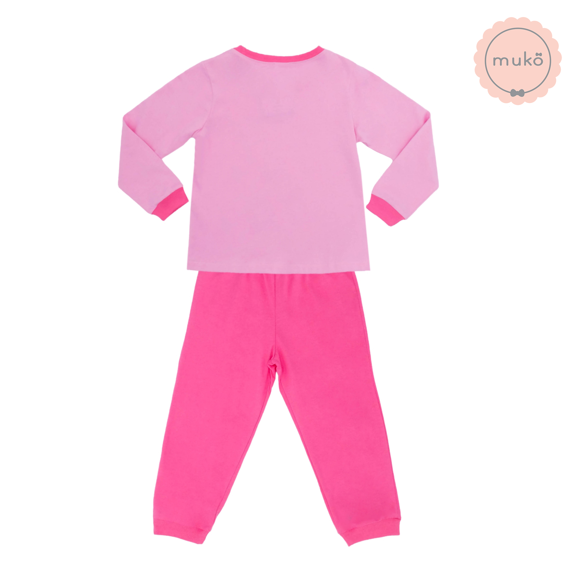 ชุดเด็ก 6 เดือน - 1 ขวบ แขนยาว-ขายาว (Size 1) DPC127-01-3-Pink 1 ลายเจ้าหญิงแอเรียล Ariel (ชมพูทั้งชุดขอบชมพู)