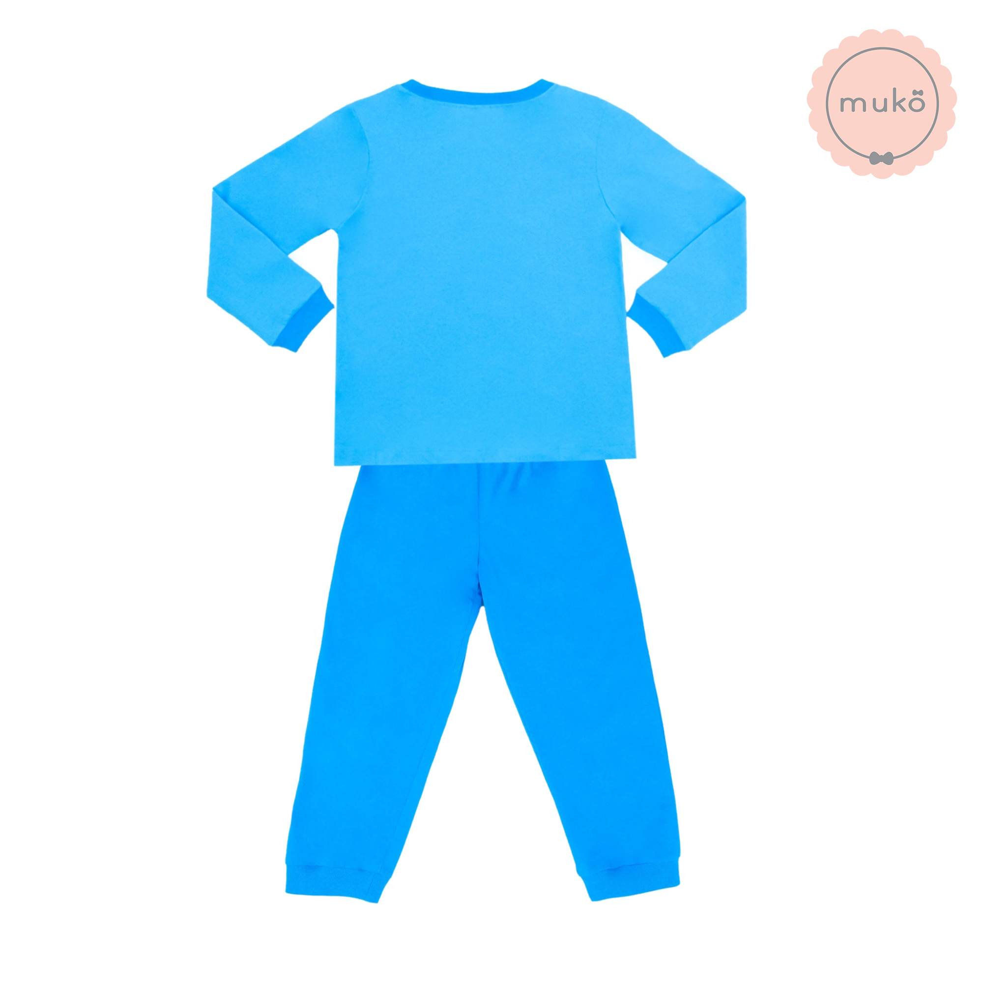 ชุดเด็ก 6-7 ขวบ แขนยาว-ขายาว (Size L) DPC127-05-XL-Blue L ลาย เจ้าหญิงซินเดอเรลล่า Cinderella สีฟ้า (เจ้าหญิงและนกน้อย)