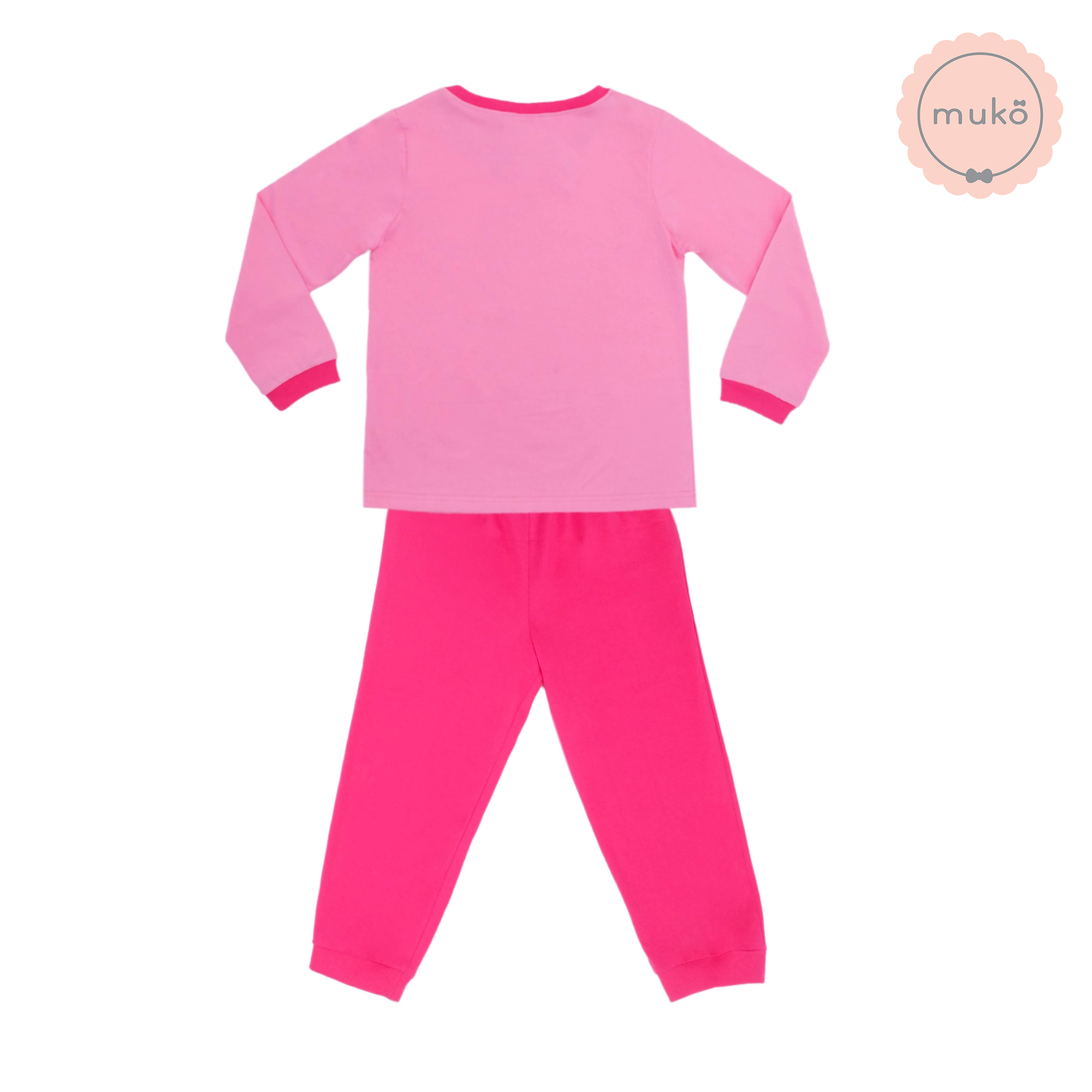 ชุดเด็ก 6-7 ขวบ แขนยาว-ขายาว (Size L) DPC127-12-XL-Pink L ลาย เจ้าหญิงออโรร่า Aurora สีชมพู (ชมพูเข้ม)